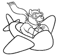 A coloring page of winnie the pooh
